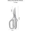 imageLIVINGO Heavy Duty Kitchen Scissors  Multifunction Dishwasher Safe Stainless Steel Forged Come Apart Utility Shears All Purpose for Cutting Food Meat Poultry Vegetable NutcrackerB  Poultry Shears