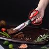 imageLIVINGO Heavy Duty Kitchen Scissors  Titanium Coated Sharp Poultry Shears Multipurpose for Cutting Chicken Bones Meat Vegetable Food 95 Inches Comfortable Grip with Safe LockD  Kitchen Scissors