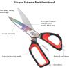 imageLIVINGO Heavy Duty Kitchen Scissors  Titanium Coated Sharp Poultry Shears Multipurpose for Cutting Chicken Bones Meat Vegetable Food 95 Inches Comfortable Grip with Safe LockC  Kitchen Scissors