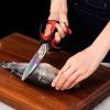 imageLIVINGO Heavy Duty Kitchen Scissors  Titanium Coated Sharp Poultry Shears Multipurpose for Cutting Chicken Bones Meat Vegetable Food 95 Inches Comfortable Grip with Safe LockC  Kitchen Scissors