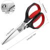 imageLIVINGO Heavy Duty Kitchen Scissors  Titanium Coated Sharp Poultry Shears Multipurpose for Cutting Chicken Bones Meat Vegetable Food 95 Inches Comfortable Grip with Safe LockB  Kitchen Scissors