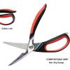 imageLIVINGO Heavy Duty Kitchen Scissors  Titanium Coated Sharp Poultry Shears Multipurpose for Cutting Chicken Bones Meat Vegetable Food 95 Inches Comfortable Grip with Safe LockF  Poultry Shears