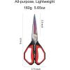 imageLIVINGO Heavy Duty Kitchen Scissors  Titanium Coated Sharp Poultry Shears Multipurpose for Cutting Chicken Bones Meat Vegetable Food 95 Inches Comfortable Grip with Safe LockD  Kitchen Scissors