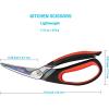 imageLIVINGO Heavy Duty Kitchen Scissors  Titanium Coated Sharp Poultry Shears Multipurpose for Cutting Chicken Bones Meat Vegetable Food 95 Inches Comfortable Grip with Safe LockF  Poultry Shears
