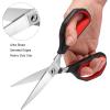 imageLIVINGO Heavy Duty Kitchen Scissors  Titanium Coated Sharp Poultry Shears Multipurpose for Cutting Chicken Bones Meat Vegetable Food 95 Inches Comfortable Grip with Safe LockB  Kitchen Scissors