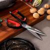 imageLIVINGO Heavy Duty Kitchen Scissors  Titanium Coated Sharp Poultry Shears Multipurpose for Cutting Chicken Bones Meat Vegetable Food 95 Inches Comfortable Grip with Safe LockC  Kitchen Scissors
