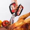 imageLIVINGO Heavy Duty Kitchen Scissors  Titanium Coated Sharp Poultry Shears Multipurpose for Cutting Chicken Bones Meat Vegetable Food 95 Inches Comfortable Grip with Safe LockC  Kitchen Scissors