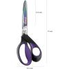 imageLIVINGO Industrial Scissors Heavy Duty 9quot Professional Multipurpose Shears Sharp Stainless Steel  Forged Titanium Coated Scissors for Fabric Sewing Carpet Craft Workshop Outdoor Home OfficePurple