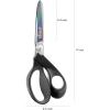imageLIVINGO Industrial Scissors Heavy Duty 9quot Professional Multipurpose Shears Sharp Stainless Steel  Forged Titanium Coated Scissors for Fabric Sewing Carpet Craft Workshop Outdoor Home OfficeGrey