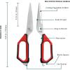 imageLIVINGO Kitchen Scissors 2 Pack 925quot Utility All Purpose Poultry Shears Heavy Duty Dishwasher Safe Come Apart Sharp Stainless Steel Cooking Food Scissors for Cutting Meat Chicken Vegetable FishE  Kitchen Shears