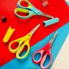 imageLIVINGO Left Handed Scissors for Kids  3 Pack 5 inches Blunt Tip Safety Lefty School Scissors for Children Toddler Classroom Craft Cutting Paper Yellow Pink BlueYellow  Pink  Blue