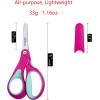 imageLIVINGO Left Handed Scissors for Kids  3 Pack 5 inches Blunt Tip Safety Lefty School Scissors for Children Toddler Classroom Craft Cutting Paper Yellow Pink BlueBlue  Green Rose Pink