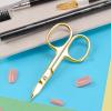 imageLIVINGO Premium Manicure Nail Scissors Multipurpose Stainless Steel Cuticle Beauty Grooming Kit for Eyebrow Eyelash Dry Skin Curved Blade 35 inchPedicure Scissors84G