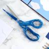 imageLIVINGO Scissors All Purpose  8quot Sharp Heavy Duty Shears for Office Crafting DIY Cutting Paper Fabric Stainless Steel Comfort Grip Gradient BlueBlue