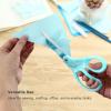 imageLIVINGO Scissors All Purpose  8quot Sharp Heavy Duty Shears for Office Crafting DIY Cutting Paper Fabric Stainless Steel Comfort Grip Gradient BlueGreen