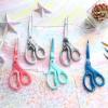 imageLIVINGO Scissors All Purpose  8quot Sharp Heavy Duty Shears for Office Crafting DIY Cutting Paper Fabric Stainless Steel Comfort Grip Gradient BlueGreen