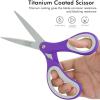 imageLIVINGO Scissors Bulk 24 Pack 8 Sharp Scissors Set All Purpose for Office Middle High School Student Teacher Arts Crafts Supplies Cutting Wrapping Paper Sewing Fabric Shears for Household3 PCSTG6