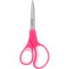 imageLIVINGO Student Scissors for School 7 Inch 3 Pack Sharp Pointed Tip Teacher Scissors for Kids Middle High School College Classroom Craft Comfortable Grip Right Left Handed Blue Green YellowBlue  Red  Pink