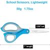 imageLIVINGO Student Scissors for School 7 Inch 3 Pack Sharp Pointed Tip Teacher Scissors for Kids Middle High School College Classroom Craft Comfortable Grip Right Left Handed Blue Green YellowPurple  Blue  Green