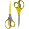 imageLIVINGO 2 Pack 8quot Titanium NonStick Scissors Professional Stainless Steel Comfort Grip AllPurpose Straight Office Craft Scissors for DIYBlueBlack2 Pack 8 YellowGrey