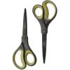 imageLIVINGO 2 Pack 8quot Titanium NonStick Scissors Professional Stainless Steel Comfort Grip AllPurpose Straight Office Craft Scissors for DIYBlueBlack2 Pack 8 GreenYellow