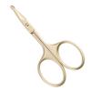imageLIVINGO 375quot Small Safety Facial Nose Hair Scissors Curved Blade with Rounded Tip Stainless Steel for Manicure Cuticle Eyebrow Dry Skin GoldG  Nose Curved Scissors