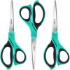 imageLIVINGO 85quot Scissors All Purpose 3 Pack Ultra Sharp Blade Shears Professional Ergonomic Comfort Grip Scissors for Office School Home Supplies Fabric Sewing DIY Cutting General UseBlue