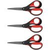 imageLIVINGO 8quot Premium Scissors for Office Multipurpose Titanium NonStick Craft Scissors for DIY Sharp Stainless Steel Blades Comfort Grip 3 Pack