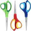 imageLIVINGO Left Handed Scissors All Purpose  3 Pack 85 Inches Stainless Steel Sharp Adult Scissors for School Office Home Crafting Sewing Cutting Fabric Paper