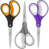 imageLIVINGO Scissors Bulk 24 Pack 8 Sharp Scissors Set All Purpose for Office Middle High School Student Teacher Arts Crafts Supplies Cutting Wrapping Paper Sewing Fabric Shears for Household3 PCSTG6
