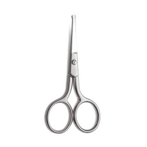 imageLIVINGO 375quot Small Safety Facial Nose Hair Scissors Curved Blade with Rounded Tip Stainless Steel for Manicure Cuticle Eyebrow Dry Skin GoldS  Nose Straight Scissors