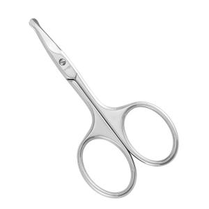 imageLIVINGO 375quot Small Safety Facial Nose Hair Scissors Curved Blade with Rounded Tip Stainless Steel for Manicure Cuticle Eyebrow Dry Skin GoldS  Nose Curved Scissors