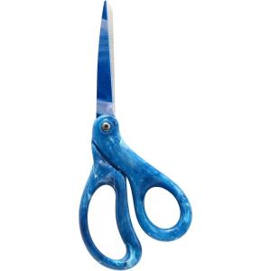 imageLIVINGO Scissors All Purpose  8quot Sharp Heavy Duty Shears for Office Crafting DIY Cutting Paper Fabric Stainless Steel Comfort Grip Gradient BlueBlue