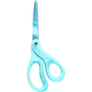 imageLIVINGO Scissors All Purpose  8quot Sharp Heavy Duty Shears for Office Crafting DIY Cutting Paper Fabric Stainless Steel Comfort Grip Gradient BlueGreen