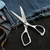 imageLIVINGO Tailor Fabric Sewing Scissors  8quot Professional Forged Stainless Steel Heavy Duty Metal Shears All Purpose Crafting Ultra Sharp Scissors for Dressmaking Upholstery Cloth Leather and Felt8 Inch